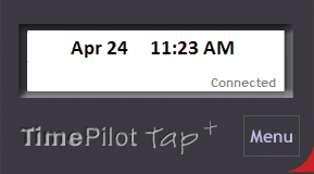 The green 'Connected' means the clock is connected to the PC with the USB cable.