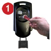 Employees tap an iButton to the clock to clock in or out.