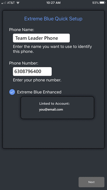 After linking to Dropbox, you'll return to the setup screen.